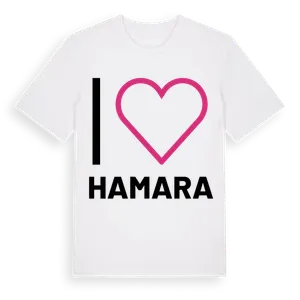 Jag älskar Hamara t-shirt stort tryck – ekologisk bomull t-shirt från Pinshirt