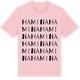 Pink Cotton t-shirt med Hamina ordlek t-shirt