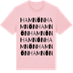 Pink Cotton t-shirt med Hamnön ordlek t-shirt