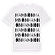 White t-shirt med Hamnön ordlek t-shirt