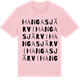 Pink Cotton t-shirt med Hangasjärvi ordlek t-shirt