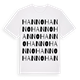 White t-shirt med Hanno ordlek t-shirt