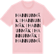 Pink Cotton t-shirt med Hannunmäki ordlek t-shirt