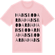 Pink Cotton t-shirt med Hansbodarna ordlek t-shirt
