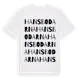 White t-shirt med Hansbodarna ordlek t-shirt