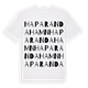 White t-shirt med Haparanda hamn ordlek t-shirt