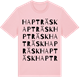 Pink Cotton t-shirt med Hapträsk ordlek t-shirt