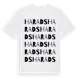 White t-shirt med Harads ordlek t-shirt