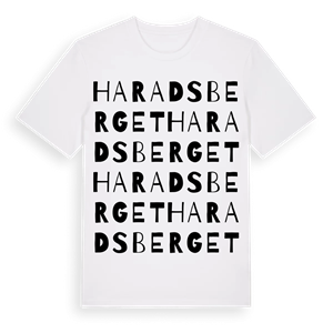 Haradsberget ordlek t-shirt – ekologisk bomull t-shirt från Pinshirt