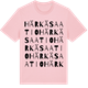 Pink Cotton t-shirt med Härkäsaatio ordlek t-shirt