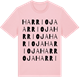 Pink Cotton t-shirt med Harrioja ordlek t-shirt
