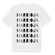 White t-shirt med Harrioja ordlek t-shirt