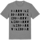 Mid Heather Gray t-shirt med Harrviken ordlek t-shirt