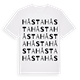 White t-shirt med Håsta ordlek t-shirt