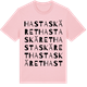 Pink Cotton t-shirt med Hastaskäret ordlek t-shirt