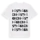 White t-shirt med Hästhägnen ordlek t-shirt