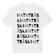 White t-shirt med Hataträsk ordlek t-shirt