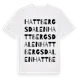 White t-shirt med Hattbergsdalen ordlek t-shirt