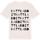 Vintage White t-shirt med Hattlandet ordlek t-shirt