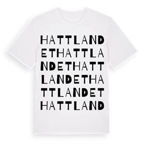 Hattlandet ordlek t-shirt – ekologisk bomull t-shirt från Pinshirt