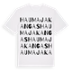 White t-shirt med Haumajakangas ordlek t-shirt