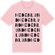 Pink Cotton t-shirt med Hedenlund ordlek t-shirt
