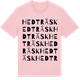 Pink Cotton t-shirt med Hedträsk ordlek t-shirt