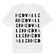 White t-shirt med Hedvallen ordlek t-shirt