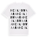 White t-shirt med Heikinvaara ordlek t-shirt