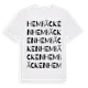 White t-shirt med Hembäcken ordlek t-shirt