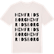 Vintage White t-shirt med Hemfridsborg ordlek t-shirt