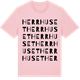 Pink Cotton t-shirt med Herrhuset ordlek t-shirt