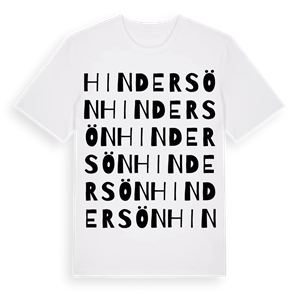 Hindersön ordlek t-shirt – ekologisk bomull t-shirt från Pinshirt