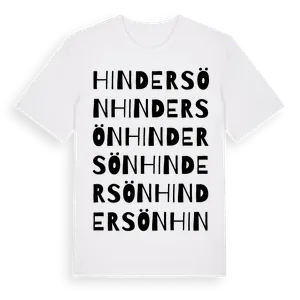 Hindersön ordlek t-shirt – ekologisk bomull t-shirt från Pinshirt