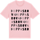 Pink Cotton t-shirt med Hippasrova ordlek t-shirt