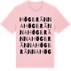Pink Cotton t-shirt med Högbränna ordlek t-shirt
