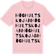 Pink Cotton t-shirt med Höghultskojan ordlek t-shirt