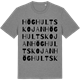 Mid Heather Gray t-shirt med Höghultskojan ordlek t-shirt