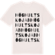 Vintage White t-shirt med Höghultskojan ordlek t-shirt