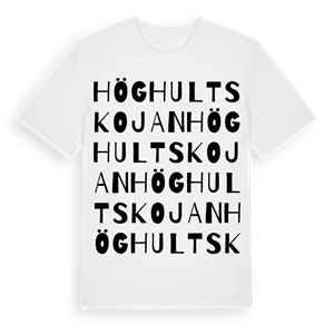 Höghultskojan ordlek t-shirt – ekologisk bomull t-shirt från Pinshirt