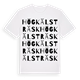 White t-shirt med Högkälsträsk ordlek t-shirt