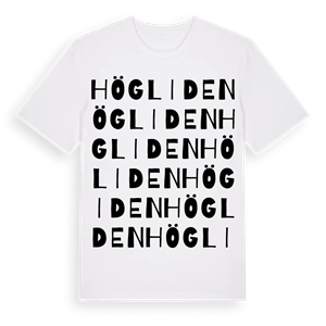Högliden ordlek t-shirt – ekologisk bomull t-shirt från Pinshirt