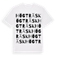 White t-shirt med Högträsk ordlek t-shirt