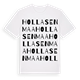 White t-shirt med Hollasenmaa ordlek t-shirt