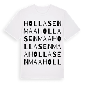 Hollasenmaa ordlek t-shirt – ekologisk bomull t-shirt från Pinshirt