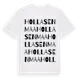 White t-shirt med Hollasenmaa ordlek t-shirt
