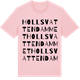 Pink Cotton t-shirt med Hollsvattendammet ordlek t-shirt