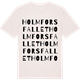 Vintage White t-shirt med Holmforsfallet ordlek t-shirt