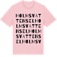 Pink Cotton t-shirt med Holmsvattensel ordlek t-shirt