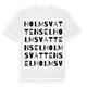 White t-shirt med Holmsvattensel ordlek t-shirt